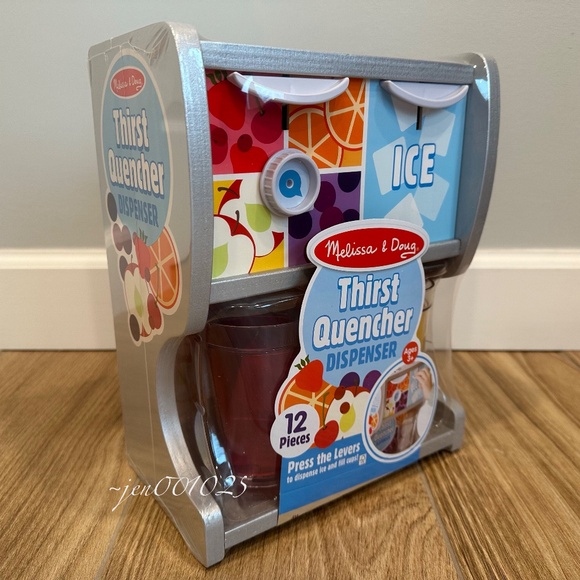 Melissa & Doug Thirst Quencher Wooden Drink Dispenser Pretend Play Set - Picture 7 of 12